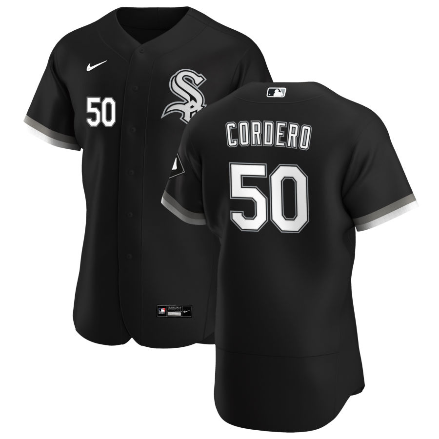Chicago White Sox #50 Jimmy Cordero Men Nike Black Alternate 2020 Authentic Player MLB Jersey